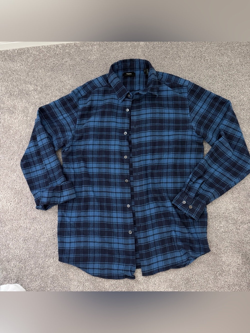Theory Irving plaid flannel